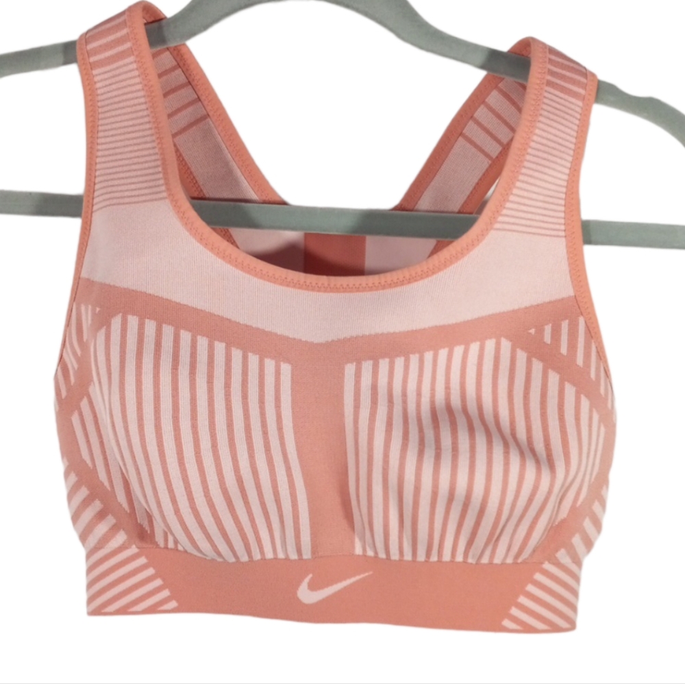NIKE Pink Compression Sports Training Super Support Bra SZ Small